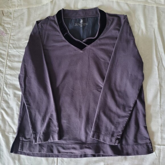 Purple Velvet Collared Shirt Territory Ahead Womens Size XL - Picture 8 of 13